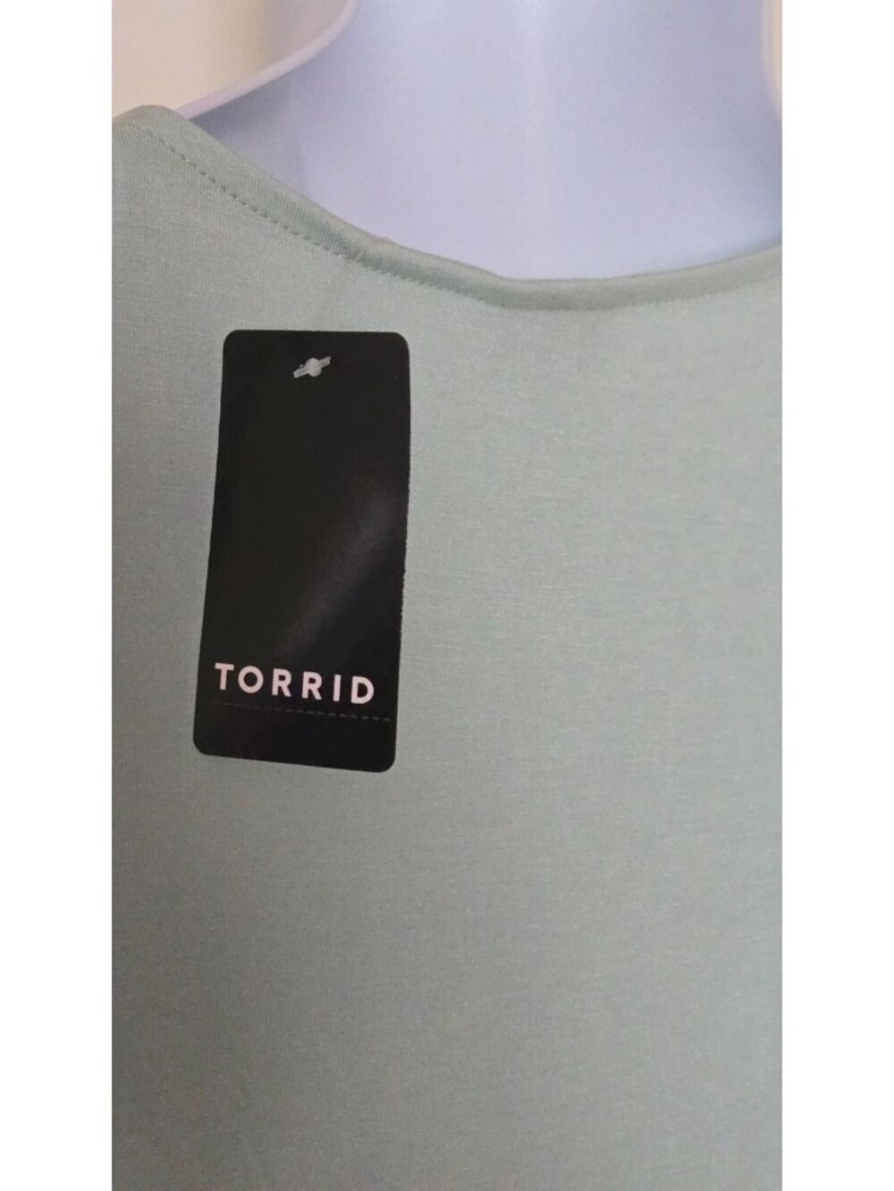 Torrid studio tissue jersey surplice tank top harbor gray green size 2X 18-20 - Picture 5 of 10